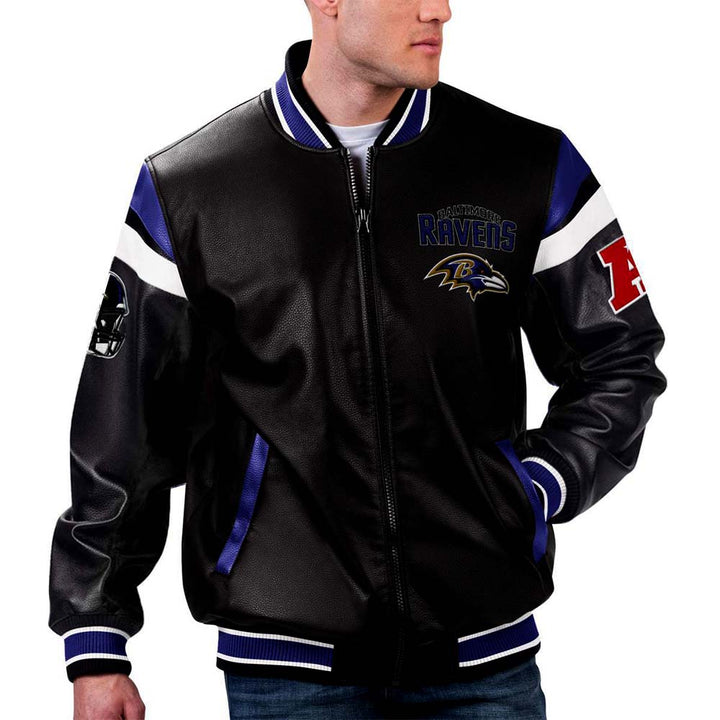 National Football League Baltimore Ravens leather jacket for men and women