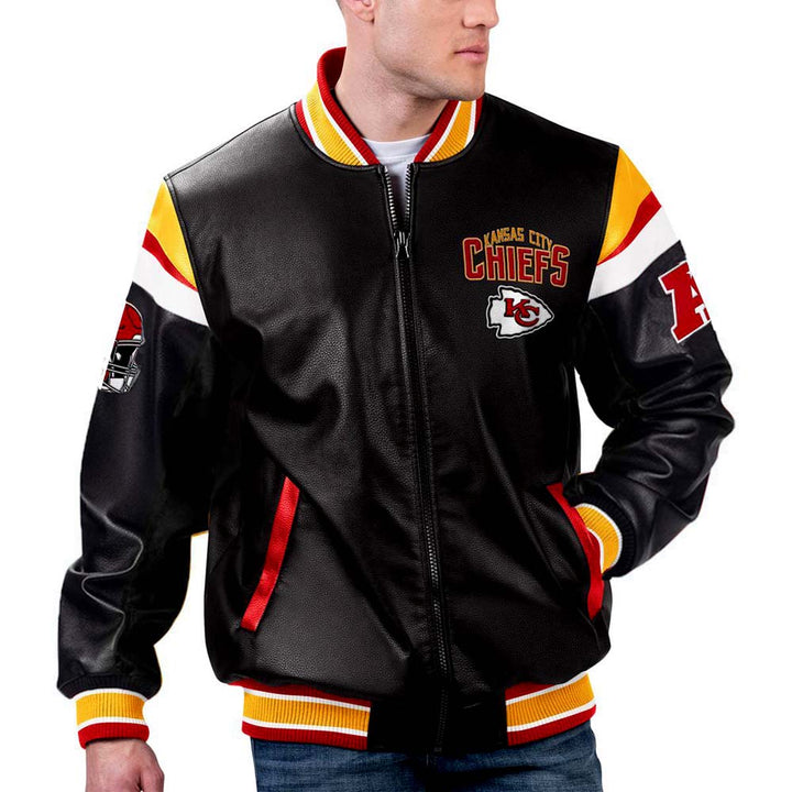 National Football League Kansas City Chiefs leather jacket for men and women