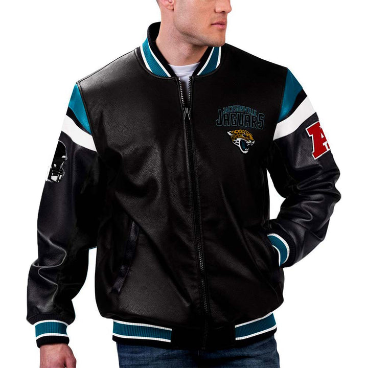 National Football League Jacksonville Jaguars leather jacket for men and women