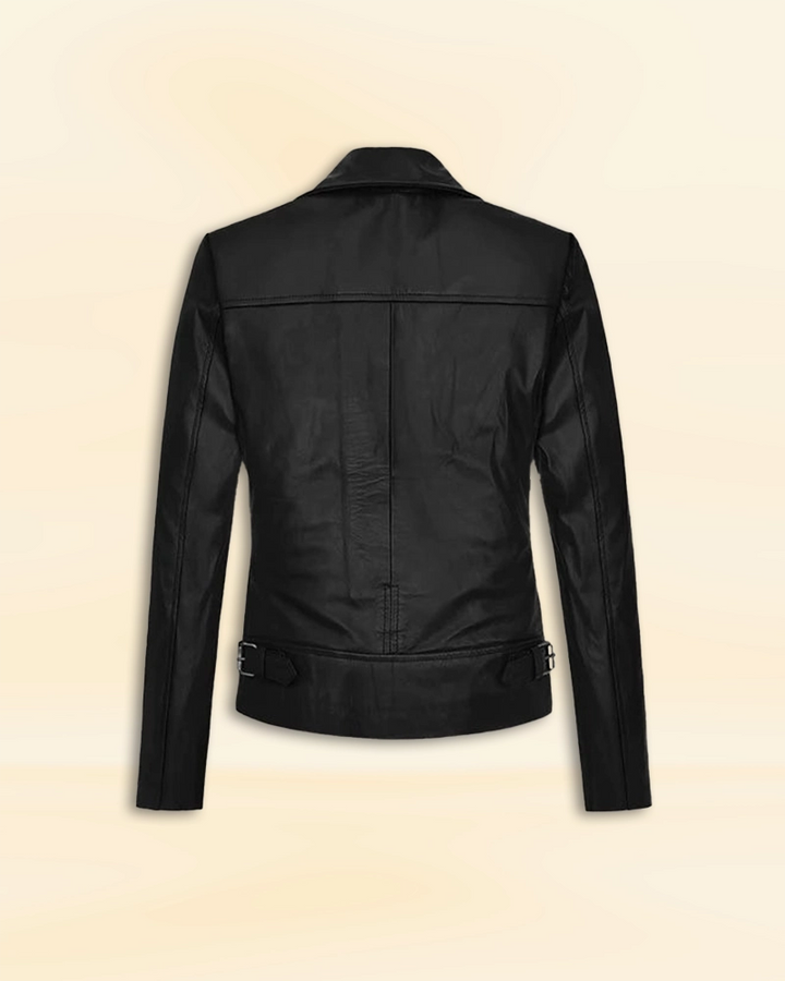 Get the Jennifer Lawrence style with the iconic black leather jacket in United state market'