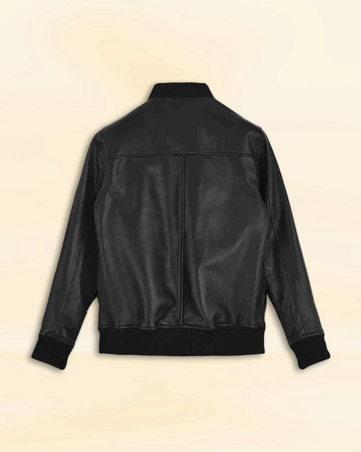 Stylish biker leather jacket worn by Hank Moody in USA market