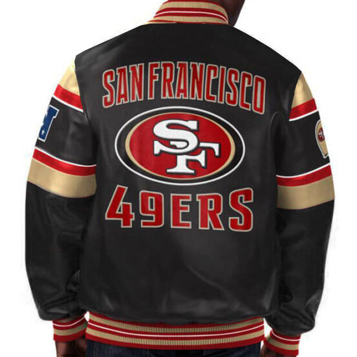 San Francisco 49ers fan leather jacket for men and women