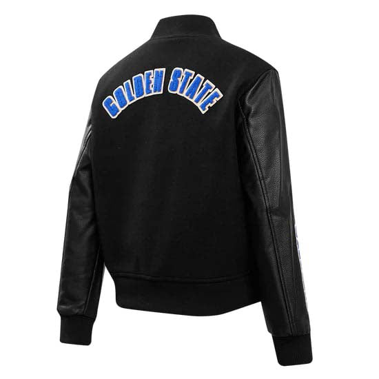 Women’s varsity jacket in classic wool with Golden State Warriors logo in USA