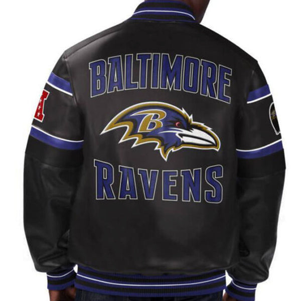 NFL Baltimore Ravens Multicolor Leather Jacket