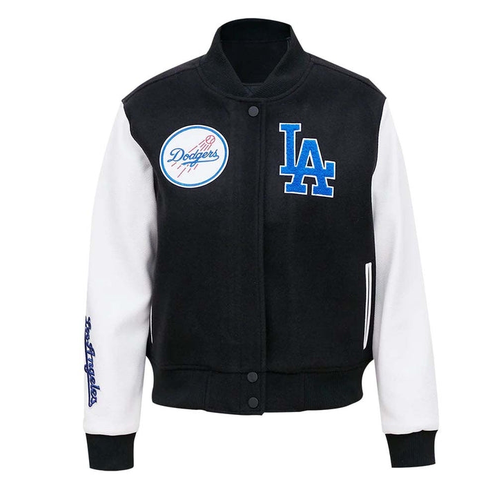 Los Angeles Dodgers classic wool varsity jacket for women in USA