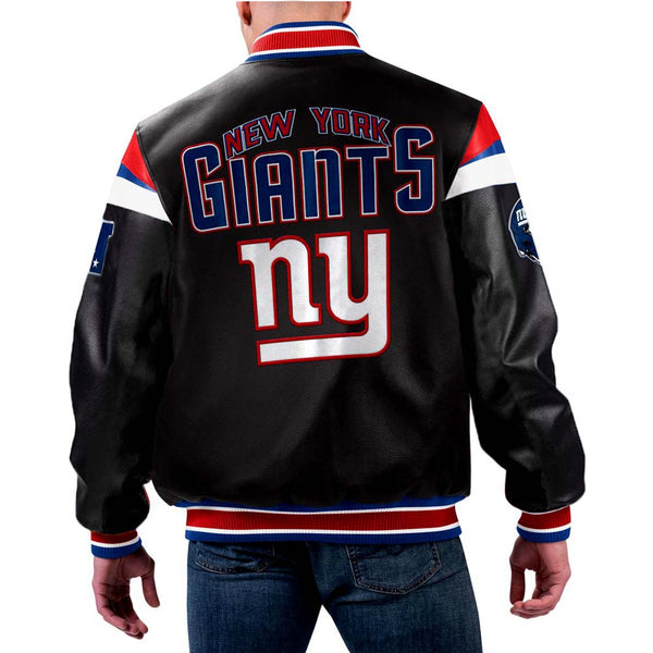 NFL New York Giants leather jacket front view in USA