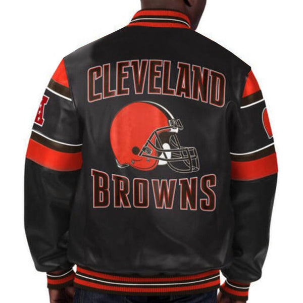 NFL Multi Cleveland Browns Leather Jacket by TP