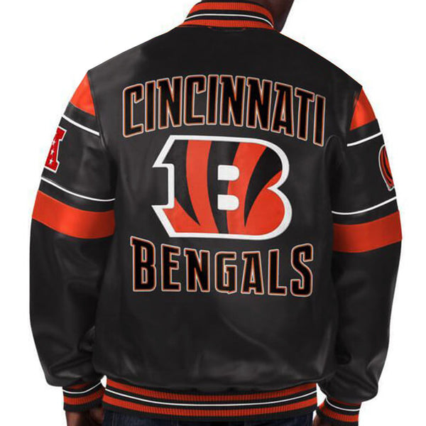 NFL Cincinnati Bengals Multicolor Leather Jacket by TP