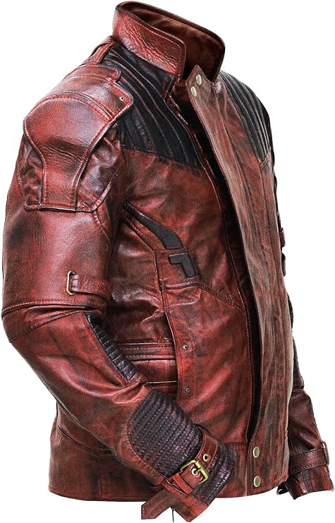 Chris Pratt Guardians of the Galaxy Red Leather Jacket in United state market