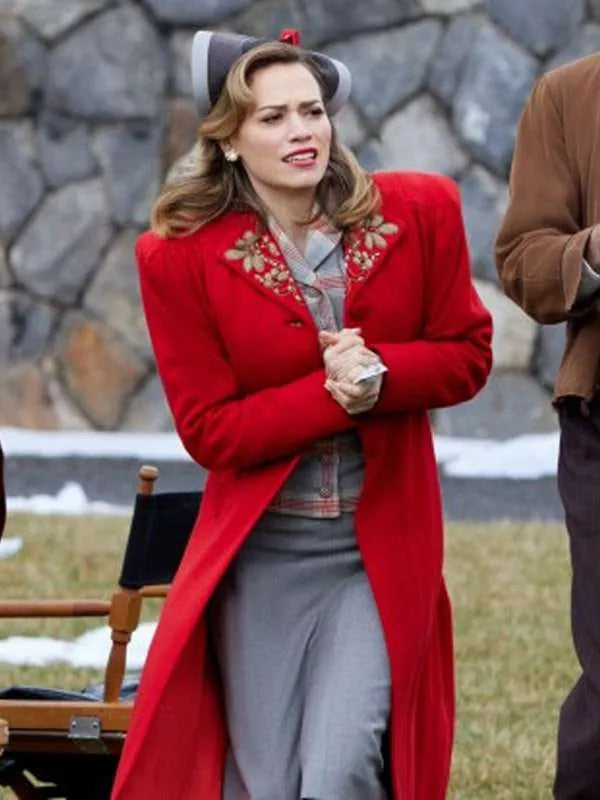 A Biltmore Christmas Bethany Joy Lenz Red Coat | Stylish Women's Outerwear in USA