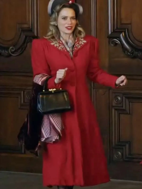 Bethany Joy Lenz A Biltmore Christmas Red Coat for Women in USA