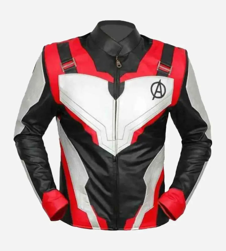 Avengers Endgame Quantum Realm Maroon Jacket front