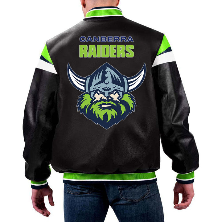 NRL Canberra Leather Jacket by The Pricy in USA