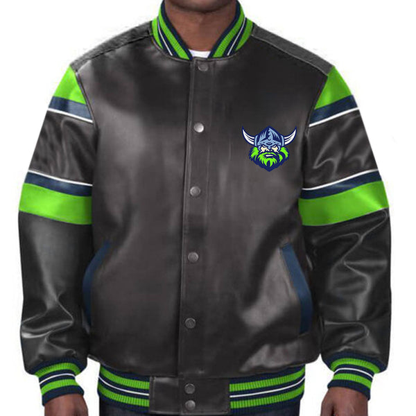 Official NRL Raiders leather outerwear in France style