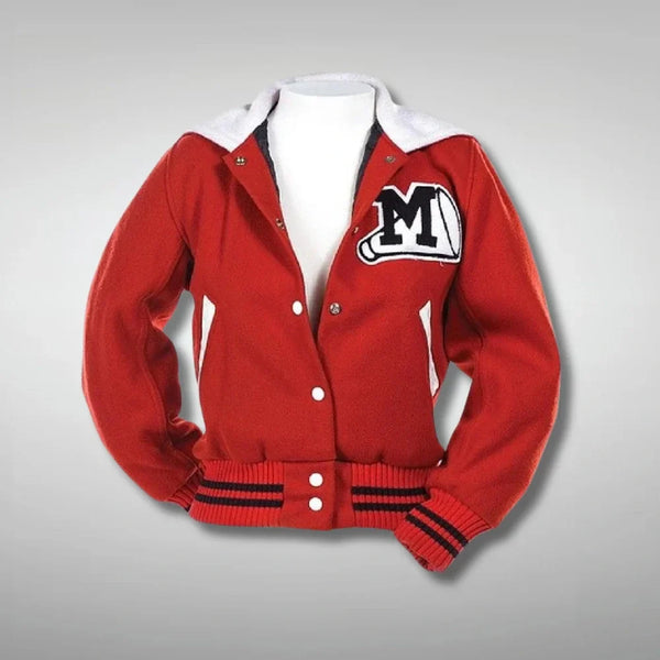 Front View Red Varsity Glee Cheerios Jacket