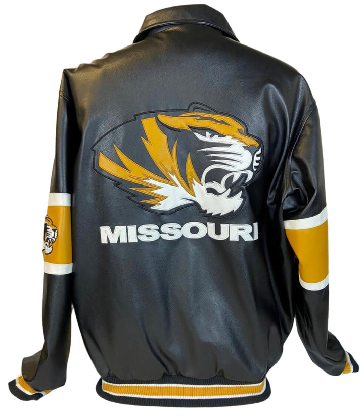 Men's Leather Bomber Jacket - Missouri Tigers G-III Sports
