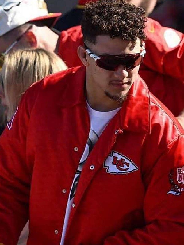 Patrick Mahomes Victory Parade jacket fashion style in USA