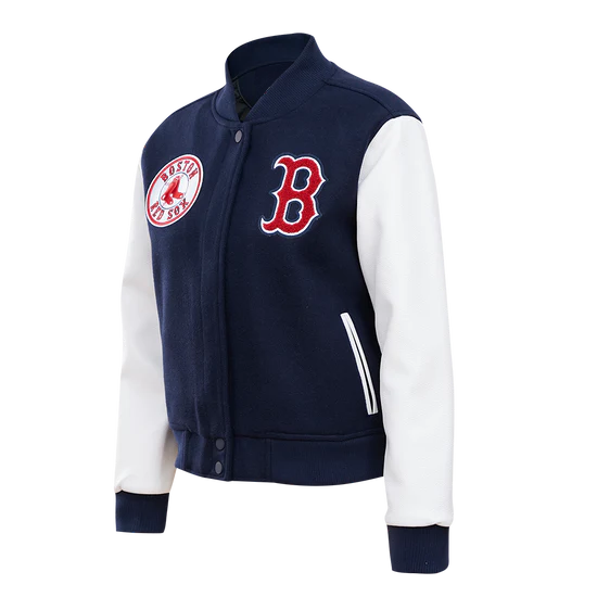 Boston women’s varsity jacket in wool, MLB classic in USA