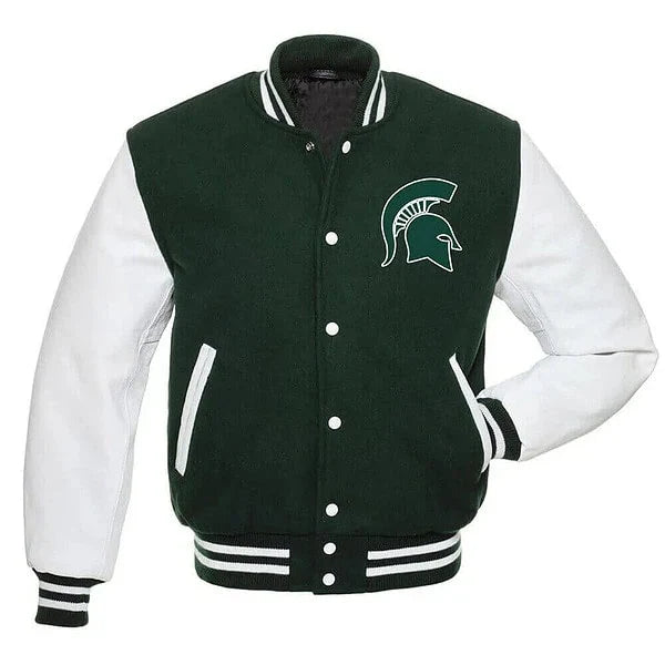 Green Spartans Leather Jacket