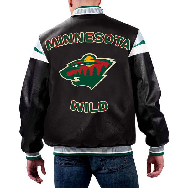 NHL Minnesota Wild Leather Jacket by The Pricy in USA