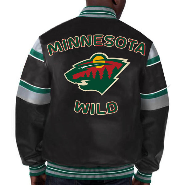 Minnesota Wild NHL leather jacket in USA