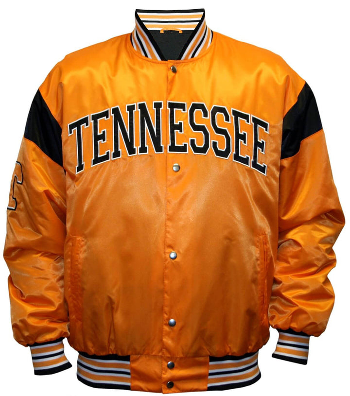 NCAA Tennessee Volunteers satin jacket from Big League, showcasing bold team colors and premium design