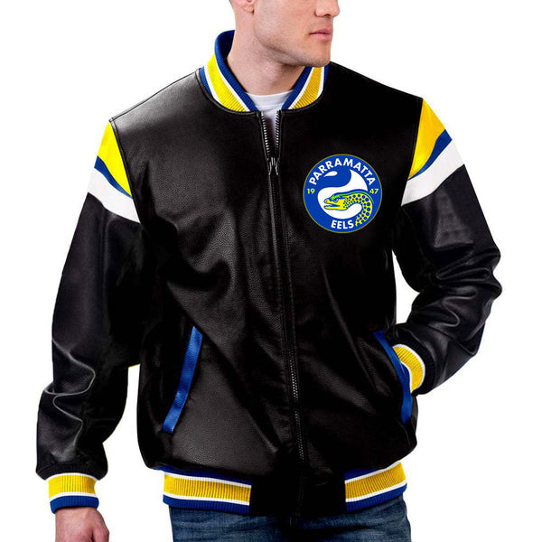 NRL Parramatta Eels Leather Jacket by The Pricy