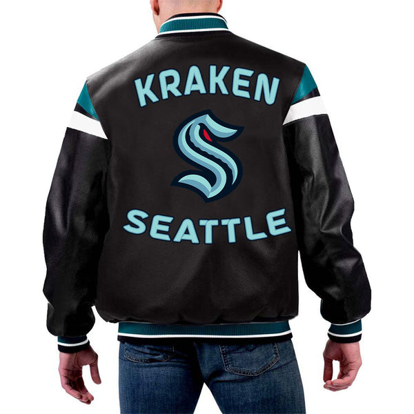 NHL Seattle Kraken Leather Jacket by The Pricy in USA