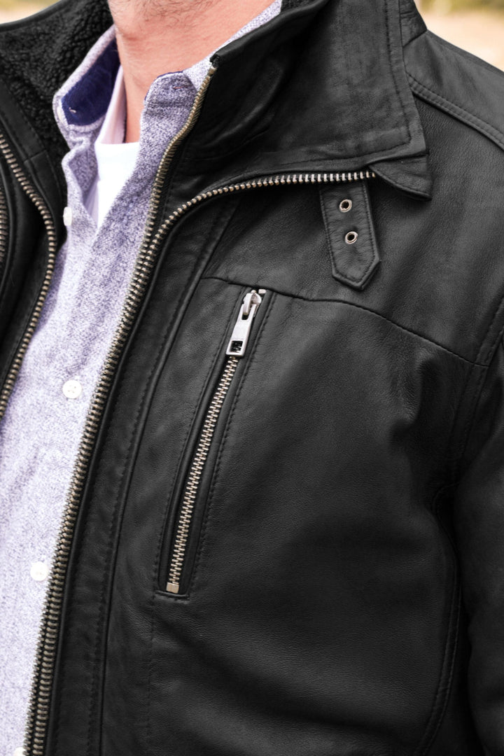 Signature leather jacket for bikers
