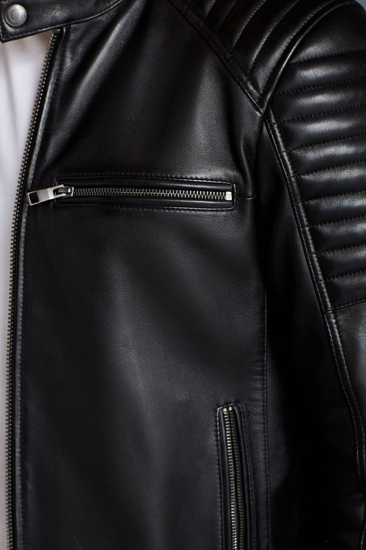 Stylish Signature Leather Biker Jacket for Men