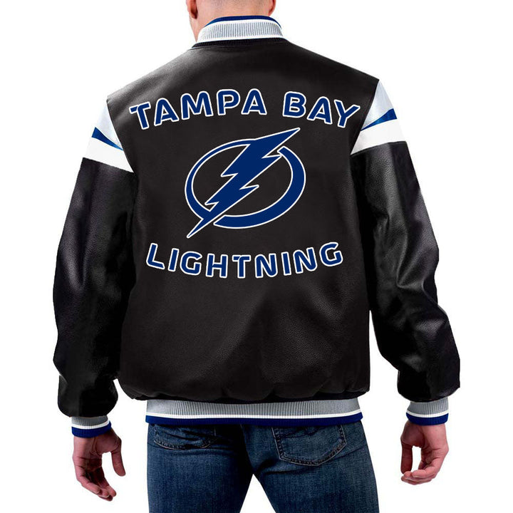 NHL Tampa Bay Lightning Leather Jacket by The Pricy in France style