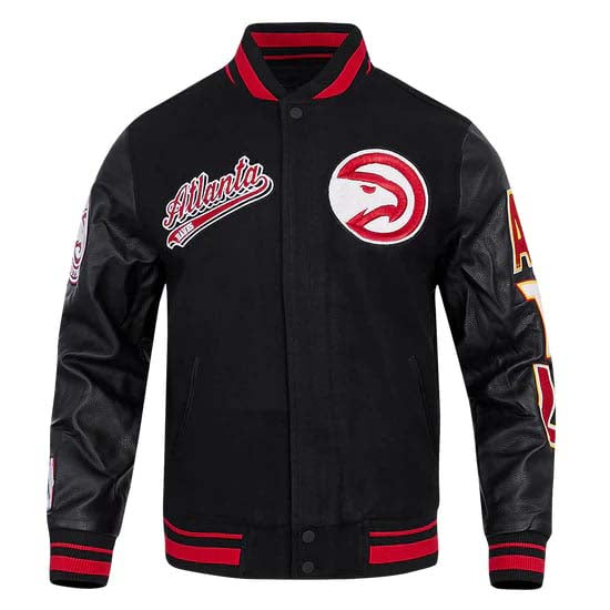 Men’s Atlanta Hawks varsity jacket with script tail logo in wool in USA