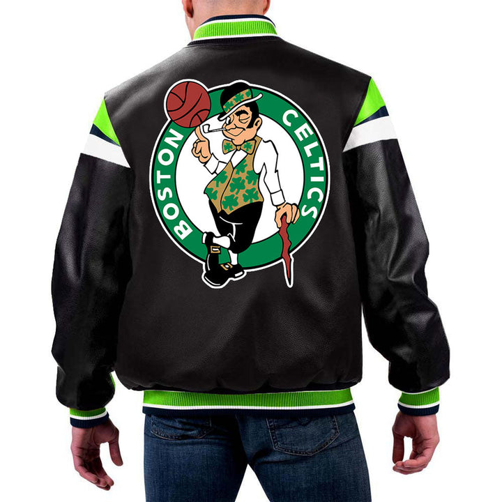 NBA Boston Celtics Leather Jacket for Men and Women in USA