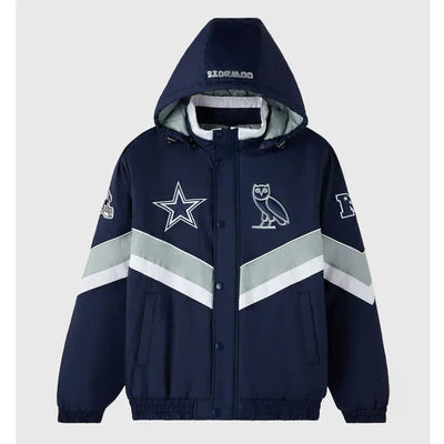 NFL DALLAS COWBOYS RETRO CLASSIC RIBBED WOOL VARSITY JACKET | NFL LEATHER JACKET