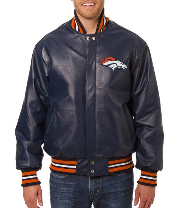 NFL Denver Broncos Leather Jacket For Men and Women