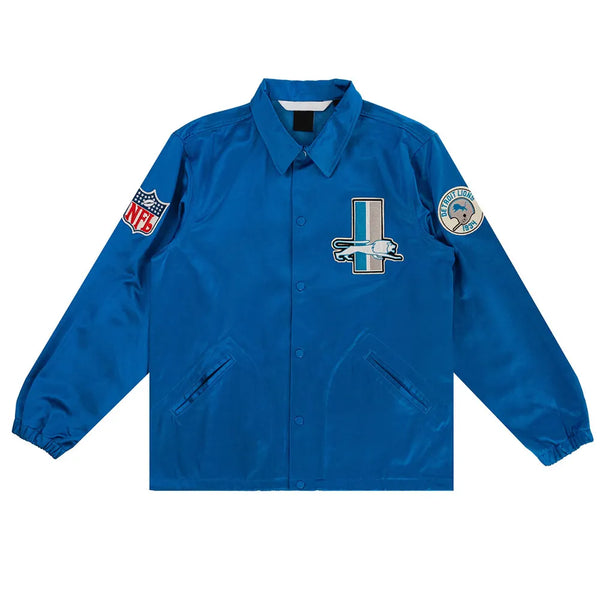 NFL Detroit Lions Satin Jacket Men and Women