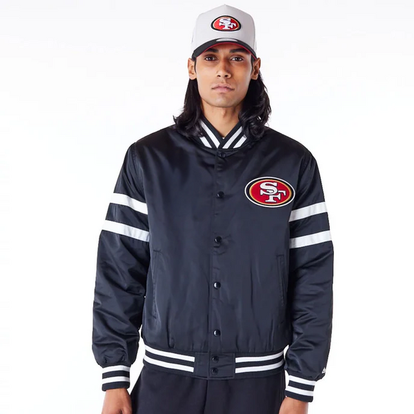 San Francisco 49ers NFL Satin Black Jacket For Men and Women