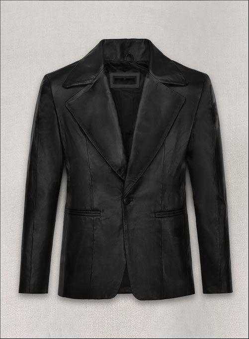 Front View Harry Styles Leather Blazer