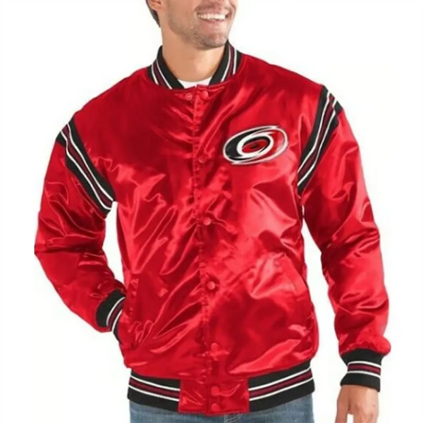 NHL Carolina Hurricanes Satin Jacket Men and Women