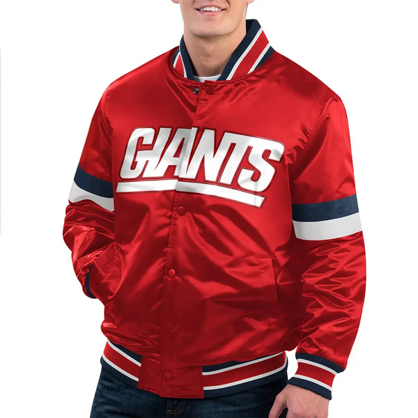 NFL New York Giants Satin Jacket Men and Women