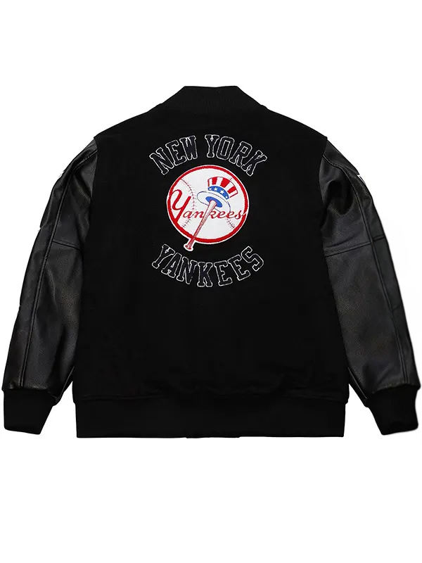 Back View Varsity Yankees New York Wool Jacket Men and Women