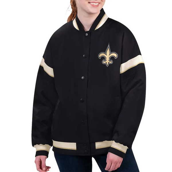 NFL New Orleans Saints Varsity Jacket for Men and Women