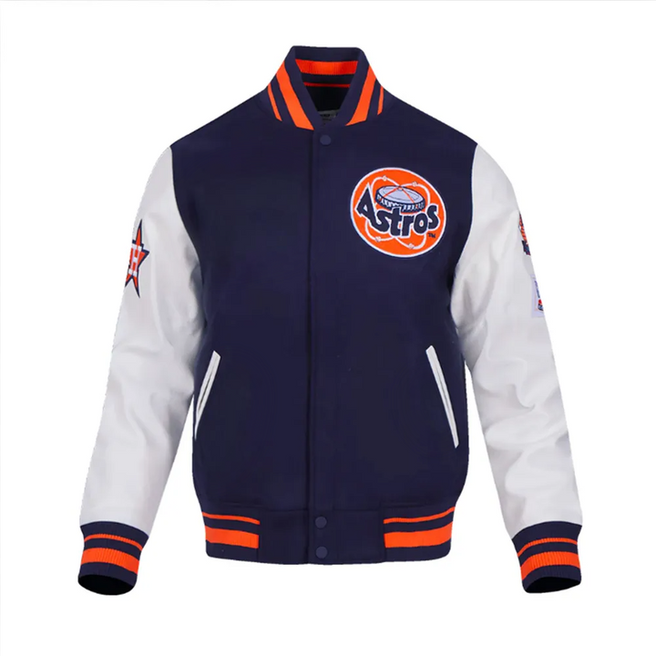 Front View Houston Astros Wool Jacket