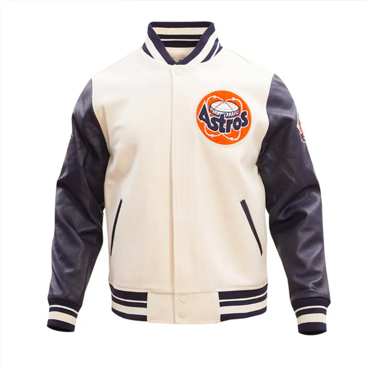 Front View Houston Astros Wool Jacket: