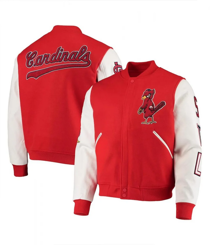 Front View St Louis Cardinals Wool Jacket: