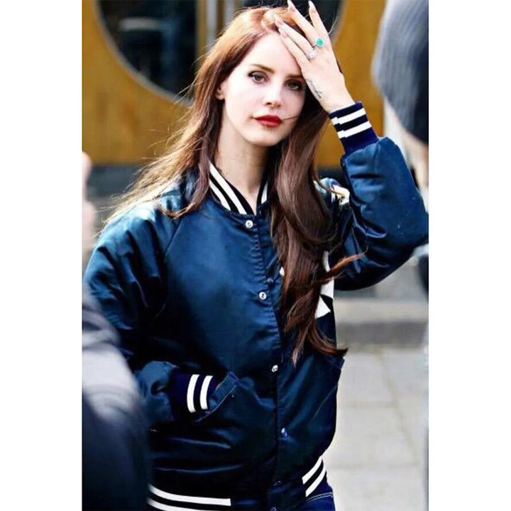 New York Yankees Lana Del Rey Jacket Front View in USA