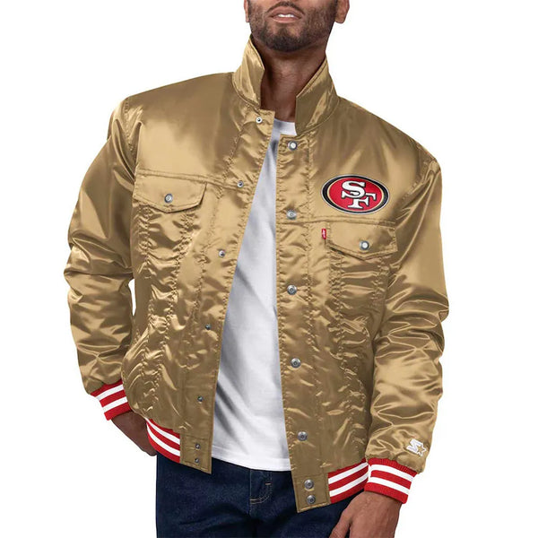 NFL San Francisco 49ers Satin Jacket for Men and Women