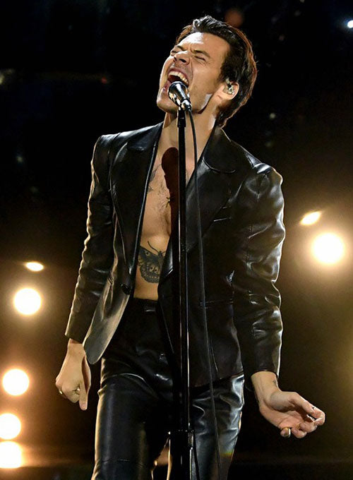 Harry Styles Leather Blazer