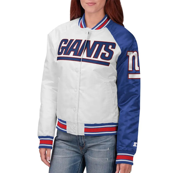 NFL New York Giants Satin Jacket for Men and Women