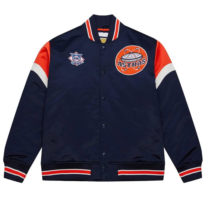 Front View Houston Astros Satin Jacket